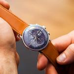 Junghans Meister Chronoscope Automatic Watch, J880.1, Blue, 027/4526.00