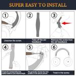 SOULWIT Silicone Headband Cover for Audeze Maxwell Headphones, Replacement Top Headstrap Pad Repair Part - Red Storm