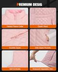 TRISTEAFF Heated Vest With Battery Pack Included, Slim Fit Lightweight Quilted Warming Heating Vests For Women, Rechargeable Electric Down Puffer Gilet Womens Jacket For Winter, Cycling