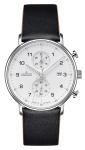 Junghans FORM C Quartz Chronoscope Date Silver Dial 041/4771 German Bauhaus
