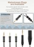 SYRNARN 6.35mm Stereo Headphone Cable Compatible with AUDEZE LCX-X LCD-XC LCD2 LCD3 LCD4 - MEZE Empyrean, Elite, Empyrean 16 Core Replacement Cord (with 6.35mm Stereo, 1.5Meters/5ft)