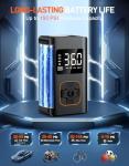 KIAIR Tire Inflator Portable Air Compressor - Fast Cordless Air Pump for Car Tires, 150 PSI Electric Bike Tire Pump with LED Light and Digital Pressure Gauge for Motorcycle, Auto, Ball, Bicycle