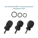 Voarmaks 4-Pack Mic Foam Covers Compatible with Audeze LCD GX, Maxwell Gaming Headset, Audeze Penrose, Penrose X, Mobius, HyperX Cloud Orbit S Gaming Headsets + 12 O-Rings in 3 Sizes