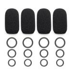 Voarmaks 4-Pack Mic Foam Covers Compatible with Audeze LCD GX, Maxwell Gaming Headset, Audeze Penrose, Penrose X, Mobius, HyperX Cloud Orbit S Gaming Headsets + 12 O-Rings in 3 Sizes