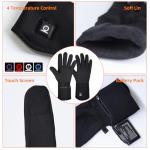 HEAT NICE Heated Glove Liners for Men Women, Rechargeable Battery Electric Heated Gloves, Winter Warm Glove Liners, Thin Gloves Riding Ski Snowboarding Hiking Cycling Hand Warmers (M/L)