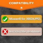 TRANSTEK Replacement Earpads Compatible with Audeze Maxwell Headphones, Maxwell Replacement Ear Cushion, Thickness and Noise Isolation Foam (Breathable Mesh)