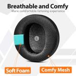 TRANSTEK Replacement Earpads Compatible with Audeze Maxwell Headphones, Maxwell Replacement Ear Cushion, Thickness and Noise Isolation Foam (Breathable Mesh)