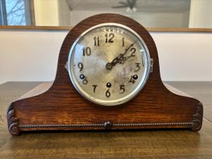 Junghans HAC Dual Chime Tambour Mantel Clock Westminster Whittington 8 Rods