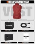 TRISTEAFF Heated Vest With Battery Pack Included, Slim Fit Lightweight Quilted Warming Heating Vests For Women, Rechargeable Electric Down Puffer Gilet Womens Jacket For Winter, Cycling