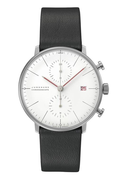 Junghans Max Bill Chronoscope Bauhaus 40mm Men's Watch 27/4303.02