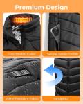 Puffer Classic Heated Vest for Men Women, 3 Heating Levels 12 Heating Zones, USB Electric Heated Vest for Outdoor Motorcycle Camping Fishing Skiing Cycling Hunting Hiking Golf (Not Included Battery)