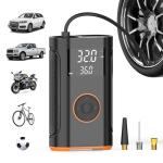 (New Upgrade) ZSX Tire Inflator Portable Air Compressor-160 PSI Air Pump with Memory Function, Electric Bike Pump with Tire Pressure Gauge, Tire Inflator for Car, Gifts for Men Husband Father