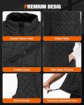 TRISTEAFF Heated Vest With Battery Pack Included, Slim Fit Lightweight Quilted Warming Heating Vests For Women, Rechargeable Electric Down Puffer Gilet Womens Jacket For Winter, Cycling
