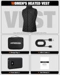 TRISTEAFF Heated Vest With Battery Pack Included, Slim Fit Lightweight Quilted Warming Heating Vests For Women, Rechargeable Electric Down Puffer Gilet Womens Jacket For Winter, Cycling