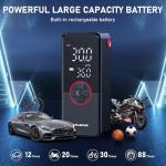 Tire Inflator Portable Air Compressor,150PSI Faster Inflation Cordless Tire Air Pump with Digital Gauge,Auto Shut-Off,LED Light,Electric Air Pump for Car Tires,SUV, Motorcycle, Bike, Balls