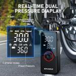 Tire Inflator Portable Air Compressor,150PSI Faster Inflation Cordless Tire Air Pump with Digital Gauge,Auto Shut-Off,LED Light,Electric Air Pump for Car Tires,SUV, Motorcycle, Bike, Balls