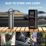 Tire Inflator Portable Air Compressor,150PSI Faster Inflation Cordless Tire Air Pump with Digital Gauge,Auto Shut-Off,LED Light,Electric Air Pump for Car Tires,SUV, Motorcycle, Bike, Balls