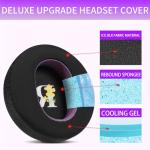 Jomwag Magic Ice Gel Replacement Earpads for AUDEZE Maxwell - Comfortable Black/Purple Ear Pads