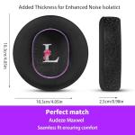 Jomwag Magic Ice Gel Replacement Earpads for AUDEZE Maxwell - Comfortable Black/Purple Ear Pads