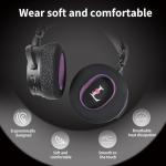 Jomwag Magic Ice Gel Replacement Earpads for AUDEZE Maxwell - Comfortable Black/Purple Ear Pads