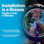 Brightz WheelBrightz Bike Light (2-Pack Blue) - Electric Bike Accessories for Adult Bikes - Bicycle Wheel Lights for SE BMX eBike Mini Kids Boys Girls Men Women Bikes Ages 5 6 7 8 9 10 11 12 Year Old