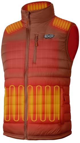 TRISTEAFF Heated Vest, Lightweight Warming Quilted Vests For Men, Rechargeable Mens Heating Jacket With Battery Pack Included, Electric Down Puffer Gilet For Winter, Cycling