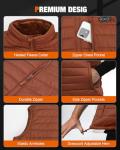 TRISTEAFF Heated Vest, Lightweight Warming Quilted Vests For Men, Rechargeable Mens Heating Jacket With Battery Pack Included, Electric Down Puffer Gilet For Winter, Cycling