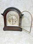 Ant Junghans Bracket Clock Westminster Chimes Elegant & Large Wood Case Runs