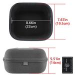 Geekria Shield Headphones Case for Large-Sized Over-Ear Headphones, Replacement Hard Shell Travel Carrying Bag, Compatible with Sony MDR-Z1R, Denon AH-D9200 (Microfiber Grey)