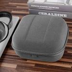 Geekria Shield Headphones Case for Large-Sized Over-Ear Headphones, Replacement Hard Shell Travel Carrying Bag, Compatible with Sony MDR-Z1R, Denon AH-D9200 (Microfiber Grey)
