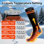 Anycash Heated Socks for Men & Women - 5000mAh Rechargeable Heated Sock, Electric Heated Socks with 4 Heating Levels, Machine Washable for Hunting, Camping, Hiking, Cycling, Outdoor Work
