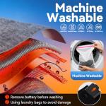 Anycash Heated Socks for Men & Women - 5000mAh Rechargeable Heated Sock, Electric Heated Socks with 4 Heating Levels, Machine Washable for Hunting, Camping, Hiking, Cycling, Outdoor Work