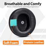 TRANSTEK Replacement Earpads Compatible with Audeze Maxwell Headphones, Maxwell Replacement Ear Cushion, Thickness and Noise Isolation Foam (Comfort Leather)