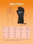 Heated Gloves, Rechargeable Heated Gloves for Men Women, Waterproof Electric Heating Ski Gloves with Touchscreen for Cold Weather Motorcycle Skiing Snowboarding Hiking Hunting Gifts (Black,L)
