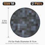 Geekria 2 Pairs Flex Fabric Headphones Ear Covers - Product Safety Certified - Washable & Stretchable Earcup Protectors for Over-Ear Headsets, Sweat Pads for Gym, Gaming (Size M/MC Stone)