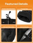 Heated Gloves, Rechargeable Heated Gloves for Men Women, Waterproof Electric Heating Ski Gloves with Touchscreen for Cold Weather Motorcycle Skiing Snowboarding Hiking Hunting Gifts (Black,L)