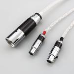 Tirstrup 4 Pin XLR Balanced Male Cable Pure Silver Headphone Cable Cord Headsets Cable Compatible with Hifiman Audeze LCD-2, LCD-3, LCD-4, LCD-X, LCD-XC (200CM, White)