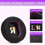 Jomwag Replacement Earpads for AUDEZE Maxwell - Breathable Mesh Black/Purple
