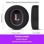 Jomwag Replacement Earpads for AUDEZE Maxwell - Breathable Mesh Black/Purple