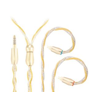 SYRNARN 0.78mm 2-Pin 4.4mm Balanced Cable, 7N high Conductivity Copper, 6N Silver Coated OCC, 4.4mm with 2PIN, Compatible with Audeze iSINE10, iSINE20, 64 Audio U12t, U18t, Hi-Res Audio, Tangle-Free