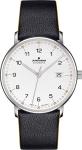 Junghans Watch Form A Automatic Matt Silver Dial Black Leather Strap 027/4731.00