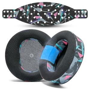 WC Mod Kit Maxwell V2 – Cooling Gel Earpads + Extra Wide Silicone Headband Compatible with Audeze Maxwell Xbox & PS5 by Wicked Cushions | Freeze Cooling & Enhanced Comfort | 90's Black