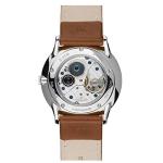 Junghans Meister Hand-Winding Mens Mechanical Watch - 38mm Blue Face Stainless Steel Brown Leather Band Classic Luxury Watch Made in Germany 027/3504.00