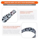 WC HeadbandZ Maxwell - Upgraded Silicone Headband for Audeze Maxwell by Wicked Cushions - Enhanced Flexibility, Comfort, and Style with Matching Earpad Designs| Geo Grey