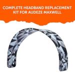 WC HeadbandZ Maxwell - Upgraded Silicone Headband for Audeze Maxwell by Wicked Cushions - Enhanced Flexibility, Comfort, and Style with Matching Earpad Designs| Geo Grey