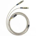 GUCraftsman 6N Single Crystal Silver Upgrade Headphones Cable 4Pin XLR/2.5mm/4.4mm Balanec Headphone Upgrade Cables for AUDEZE LCX-X LCD-XC LCD2 LCD3 LCD4 MEZE Empyrean MEZE Elite (4Pin XLR)