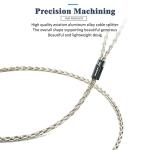 GUCraftsman 6N Single Crystal Silver Upgrade Headphones Cable 4Pin XLR/2.5mm/4.4mm Balanec Headphone Upgrade Cables for AUDEZE LCX-X LCD-XC LCD2 LCD3 LCD4 MEZE Empyrean MEZE Elite (4Pin XLR)