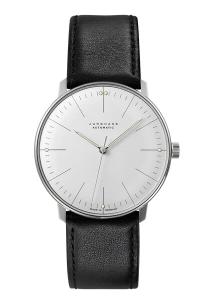 Junghans Max Bill Automatic 38mm White Dial leather Strap Watch 27/3501.02