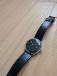 JUNGHANS Max Bill Automatic 027.4701 Mens Watch Black Dial Leather Strap