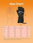 Heated Gloves, Rechargeable Heated Gloves for Men Women, Waterproof Electric Heating Ski with Touchscreen for Cold Weather Motorcycle Skiing Snowboarding Hiking Hunting Gifts (Black,XL)